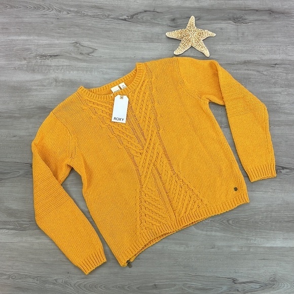 🔆ROXY🔆GLIMPSE OF ROMANCE SWEATER SIDE ZIPPER - Picture 5 of 14